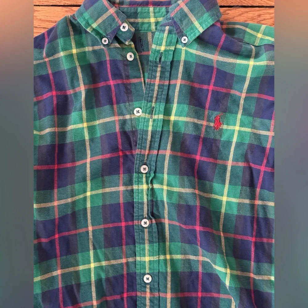 Ralph Lauren Plaid Button-Up Shirt - Size Medium (10-12)